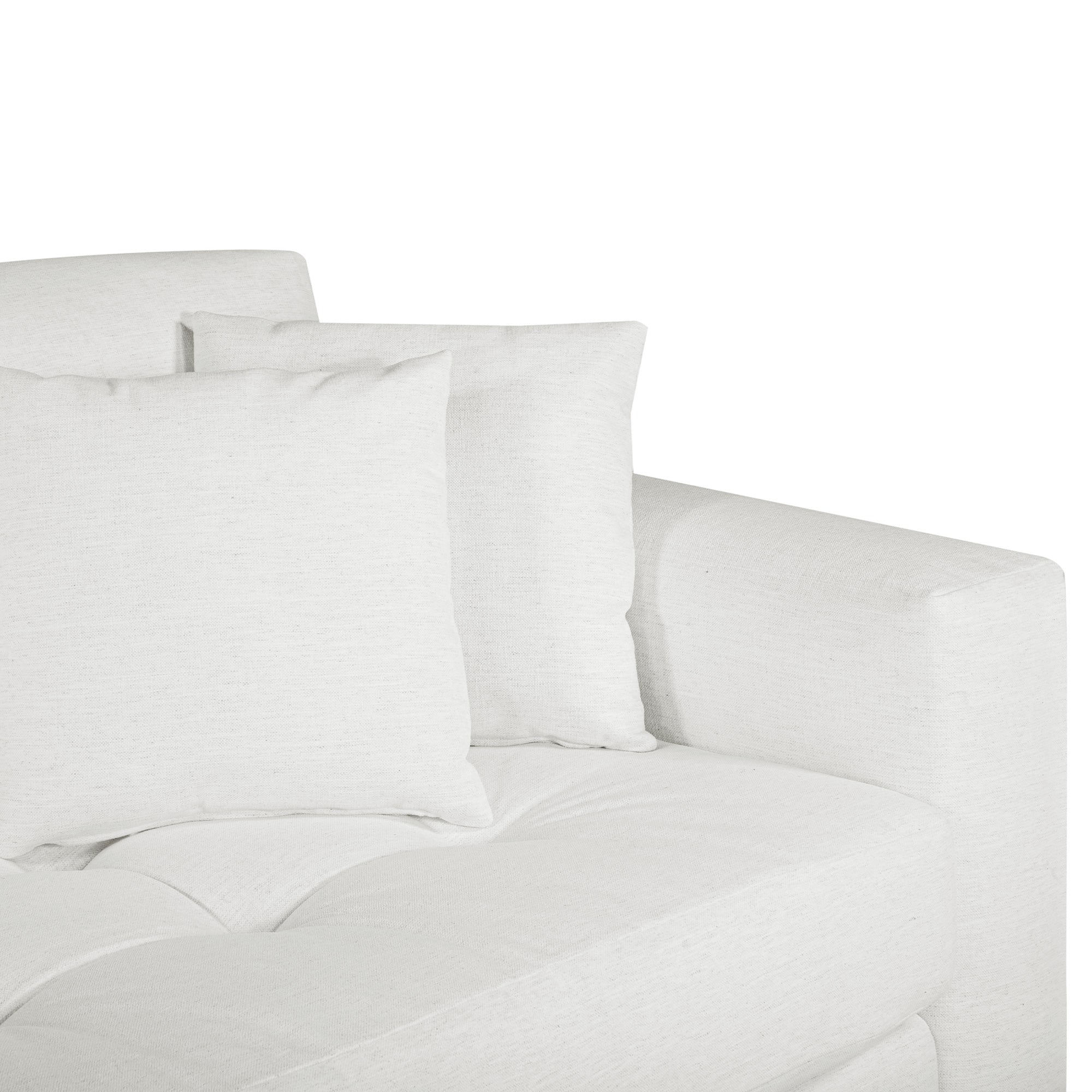 Hugo 3 Seater Chaise - Speckled White