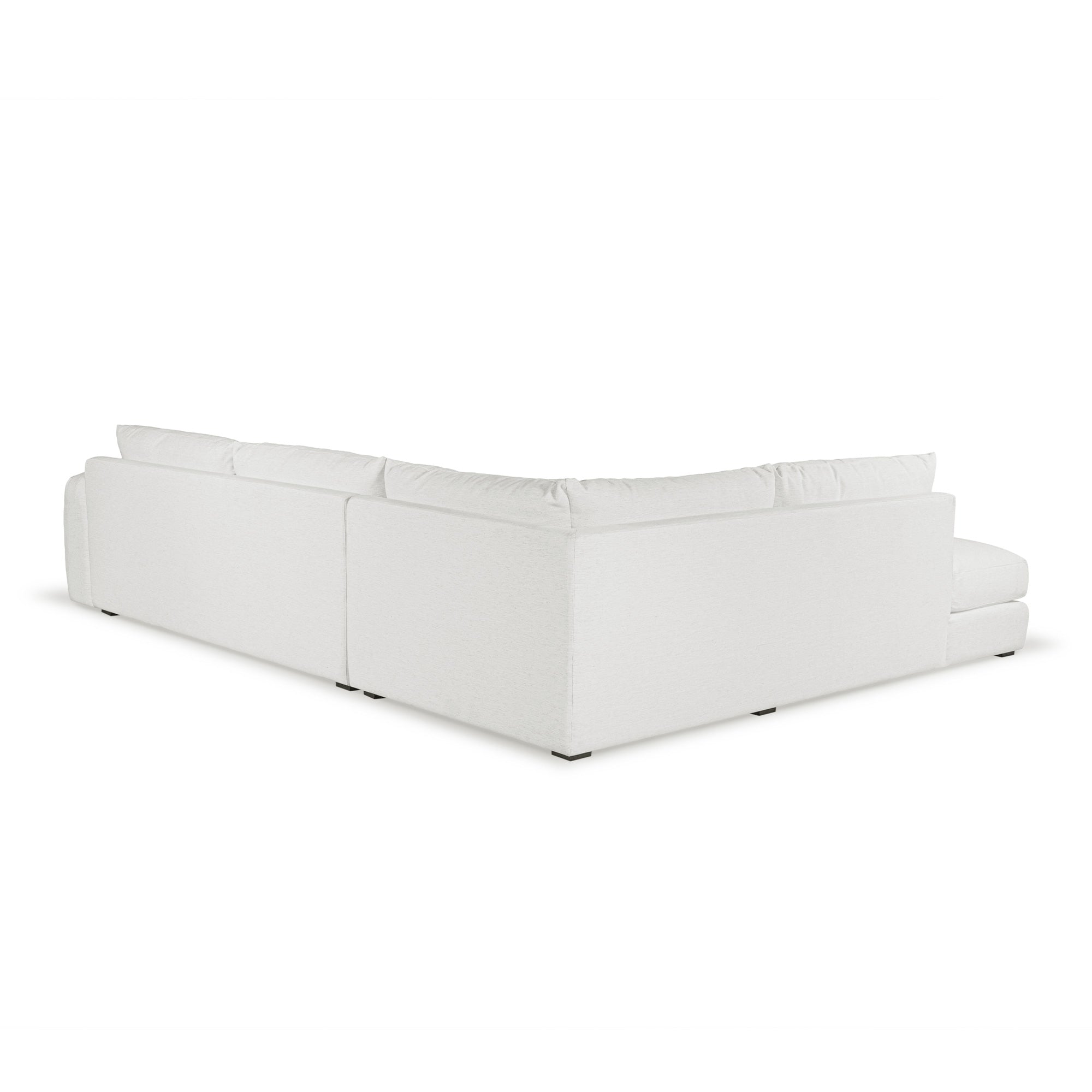 Juno Corner Open-End Sofa - Speckled White LHF