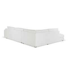 Juno Corner Open-End Sofa - Speckled White LHF