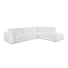 Juno Corner Open-End Sofa - Speckled White RHF