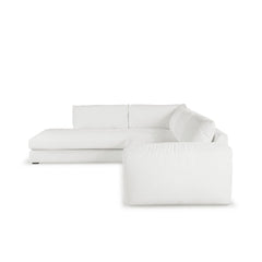 Juno Corner Open-End Sofa - Speckled White RHF
