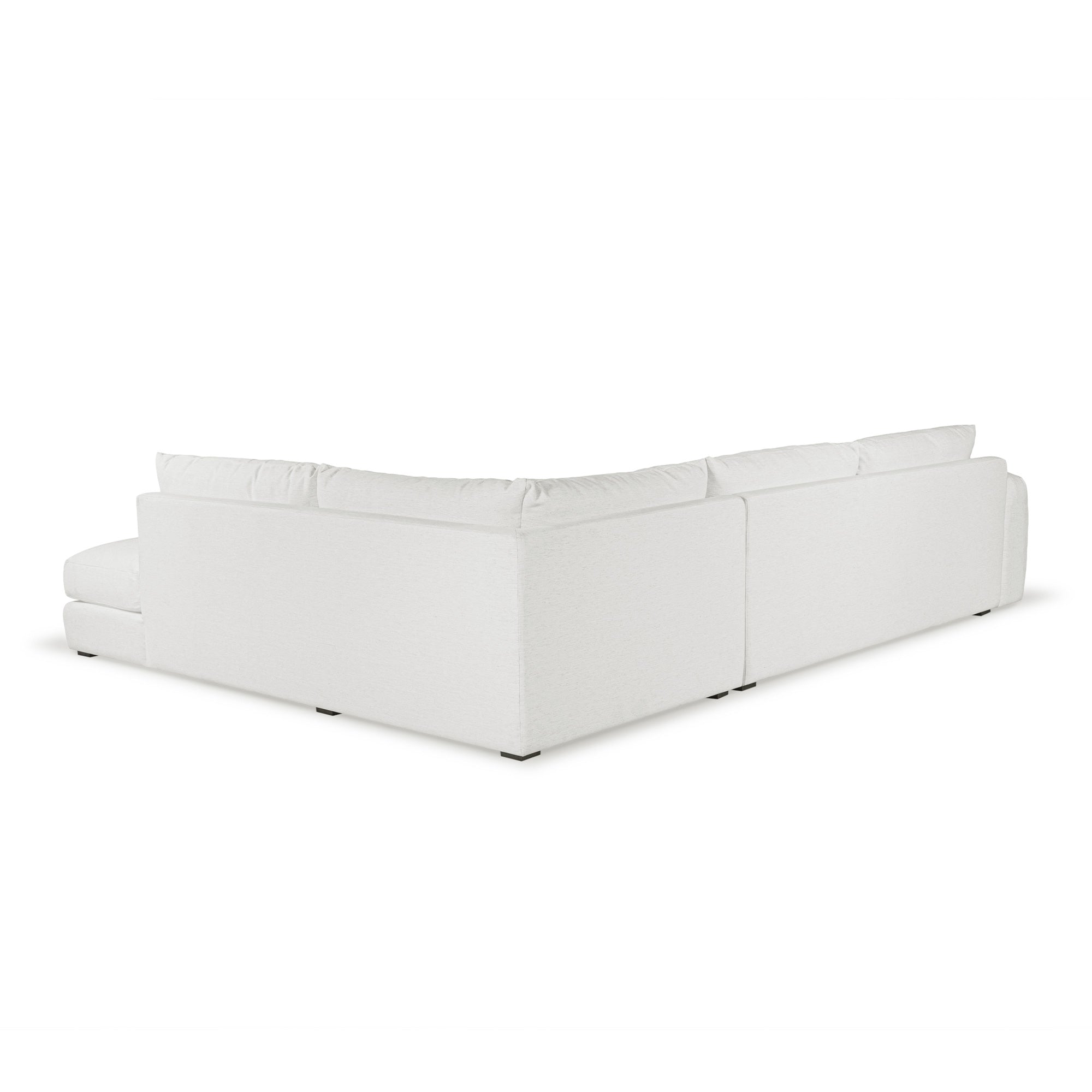 Juno Corner Open-End Sofa - Speckled White RHF