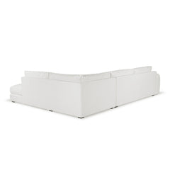 Juno Corner Open-End Sofa - Speckled White RHF