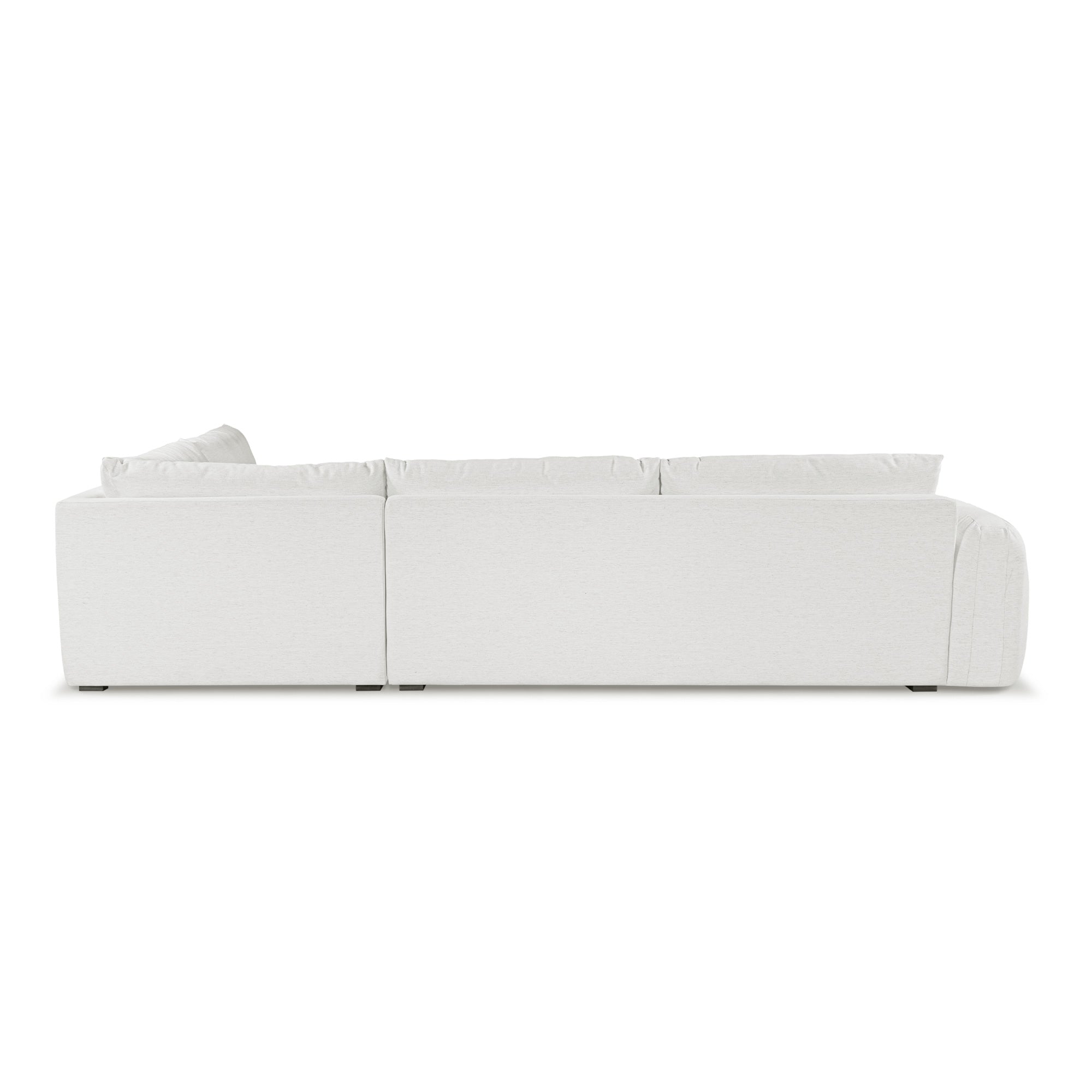 Juno Corner Open-End Sofa - Speckled White RHF