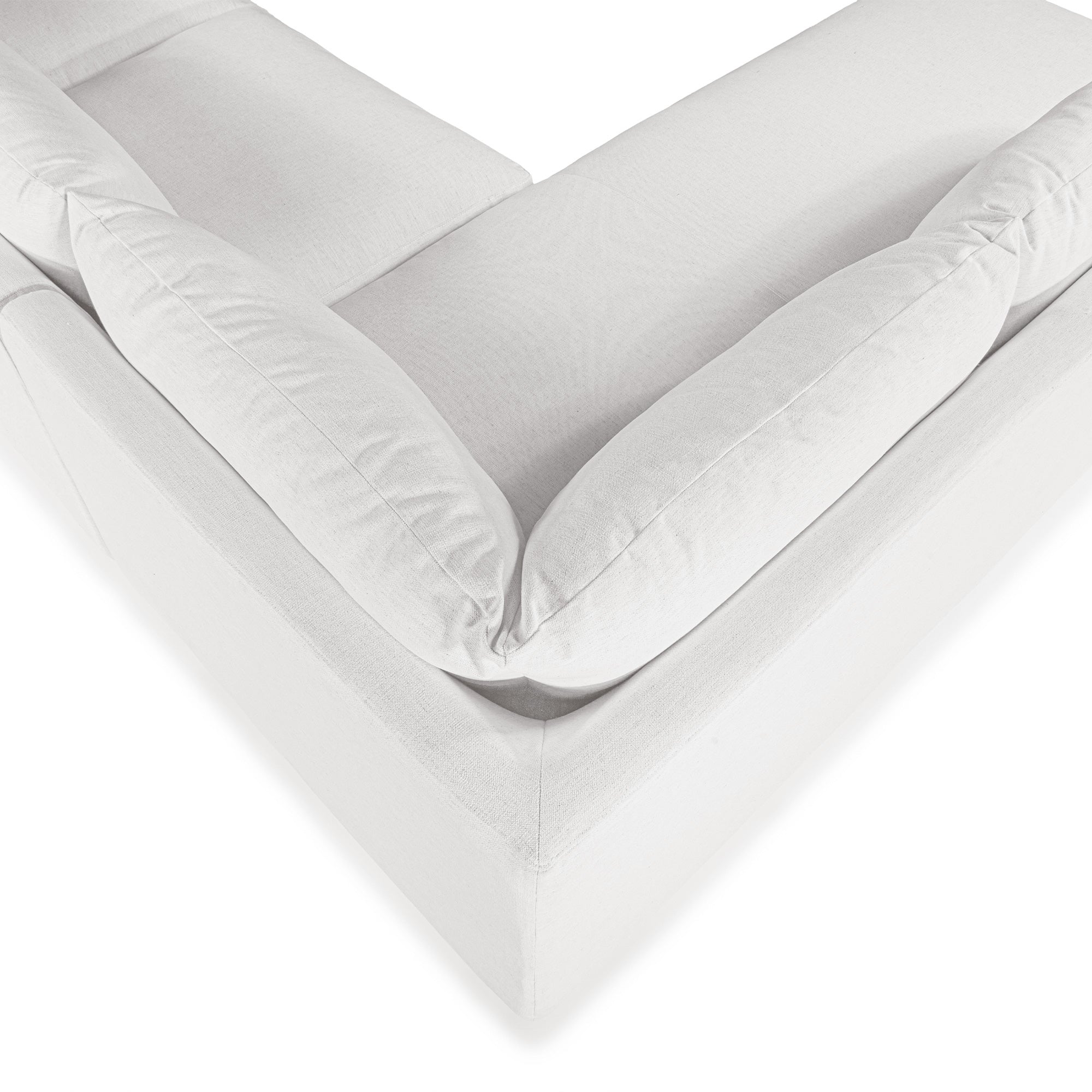 Juno Corner Open-End Sofa - Speckled White LHF