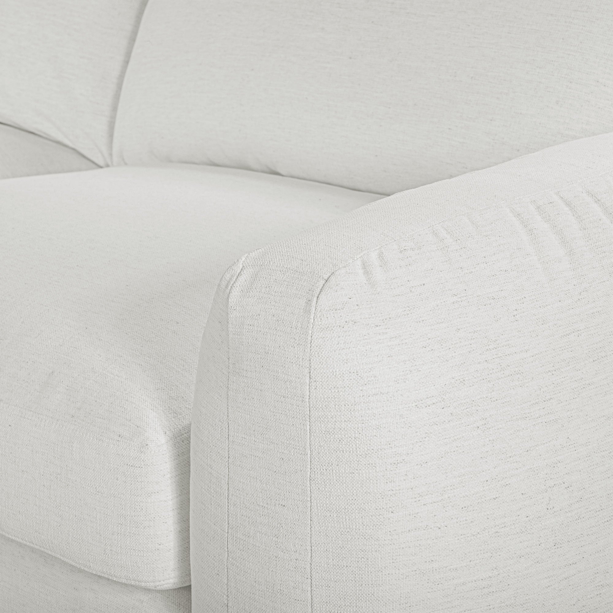 Juno Corner Open-End Sofa - Speckled White LHF