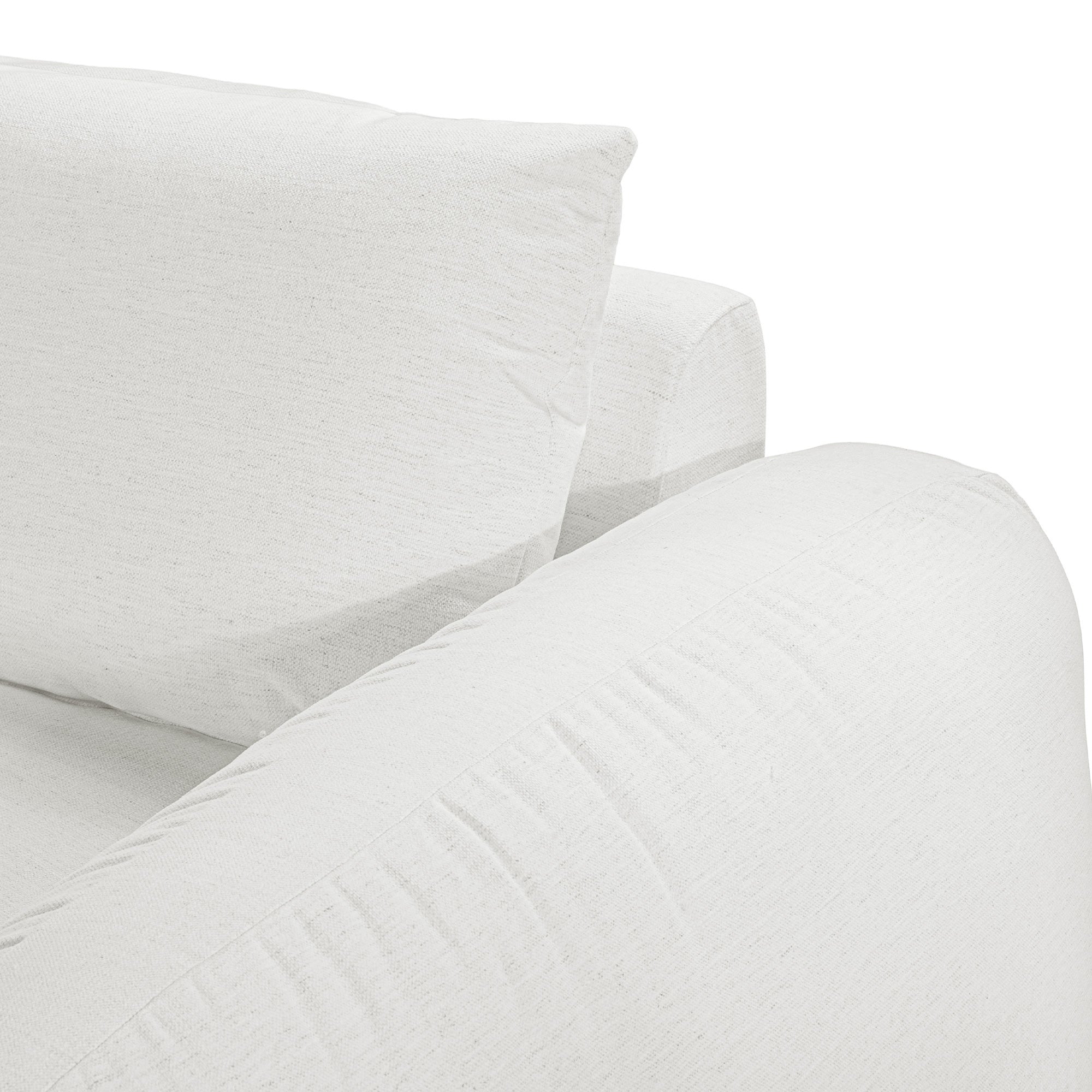 Juno Corner Open-End Sofa - Speckled White LHF