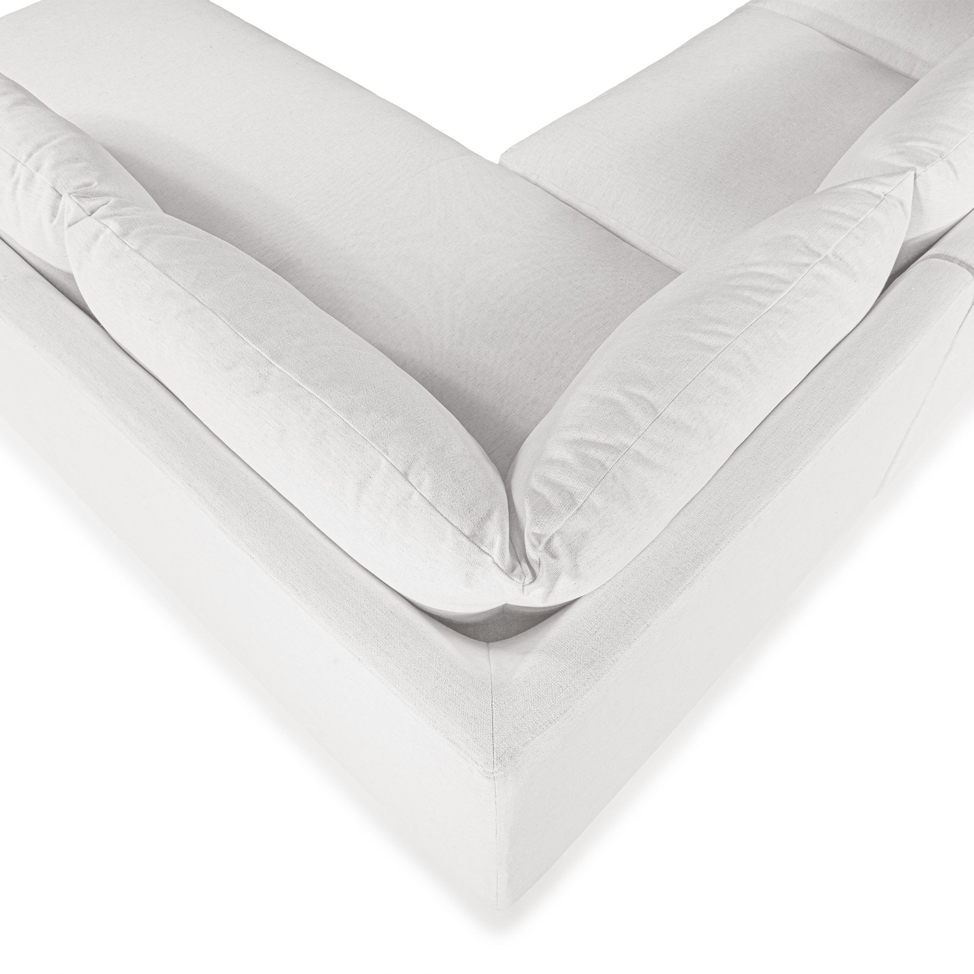 Juno Corner Open-End Sofa - Speckled White RHF