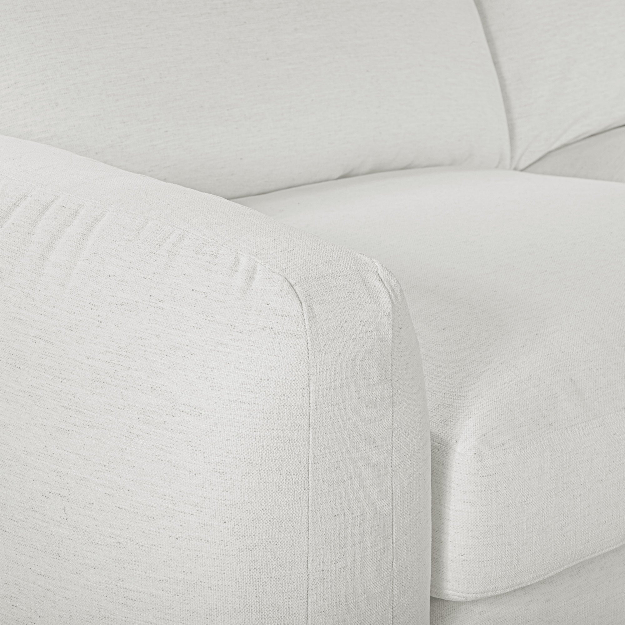 Juno Corner Open-End Sofa - Speckled White RHF