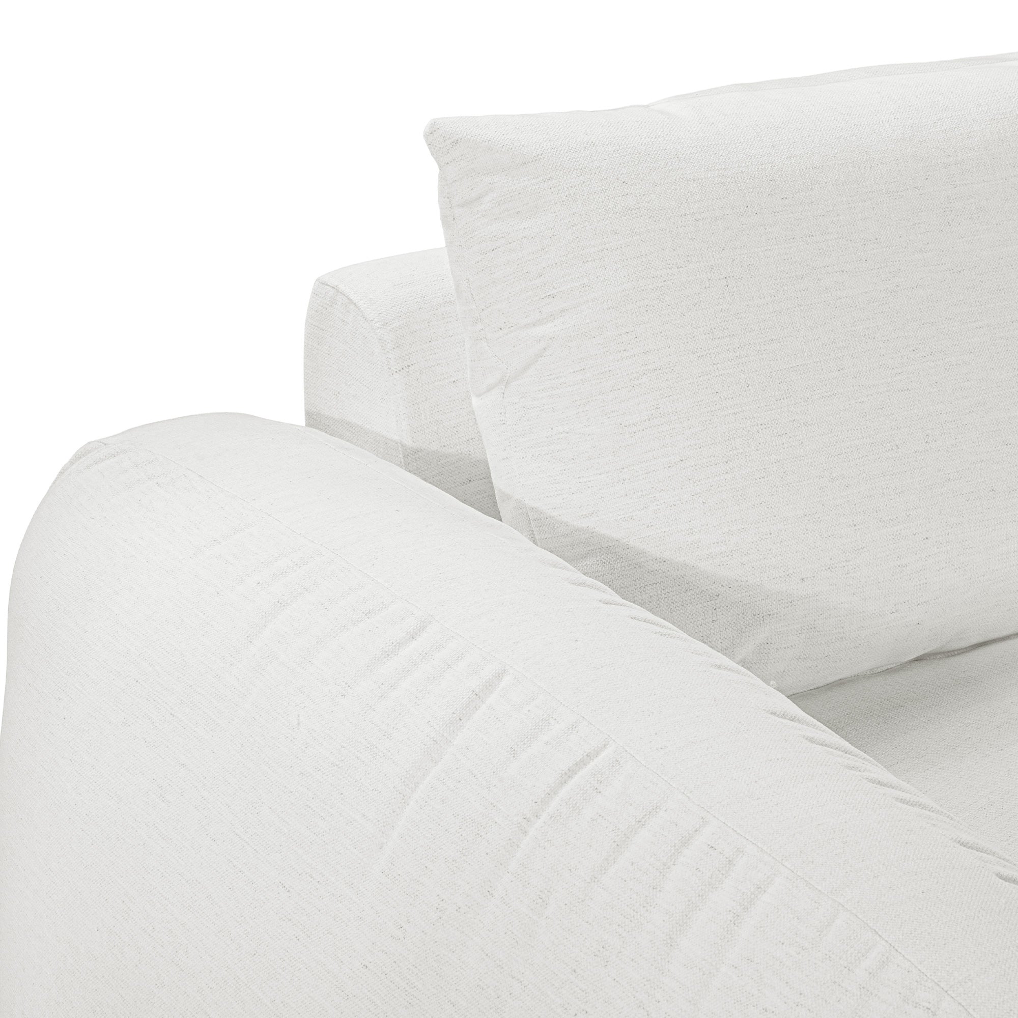 Juno Corner Open-End Sofa - Speckled White RHF