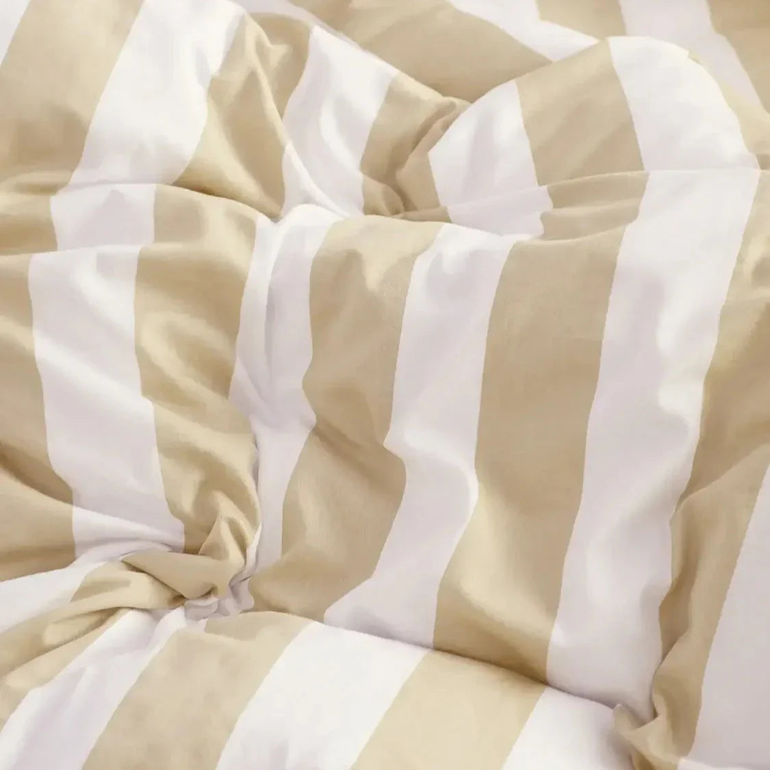 Organic Cotton Duvet- Biscotti Stripes