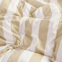 Organic Cotton Duvet- Biscotti Stripes