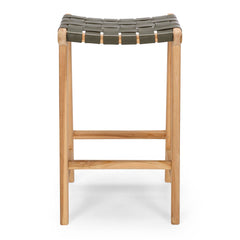 Indo Bar Stool - Olive Green