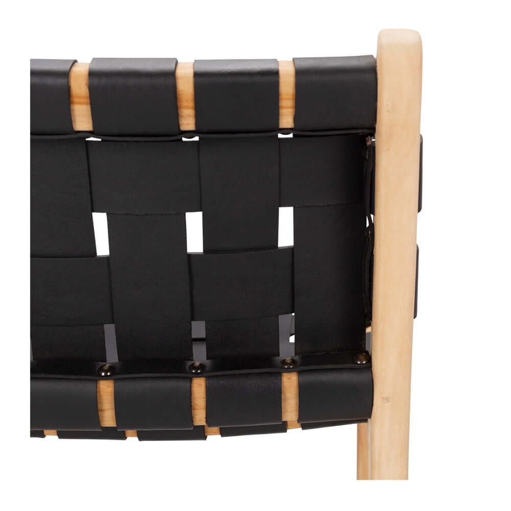 Indo High-back Bar Stool - Black
