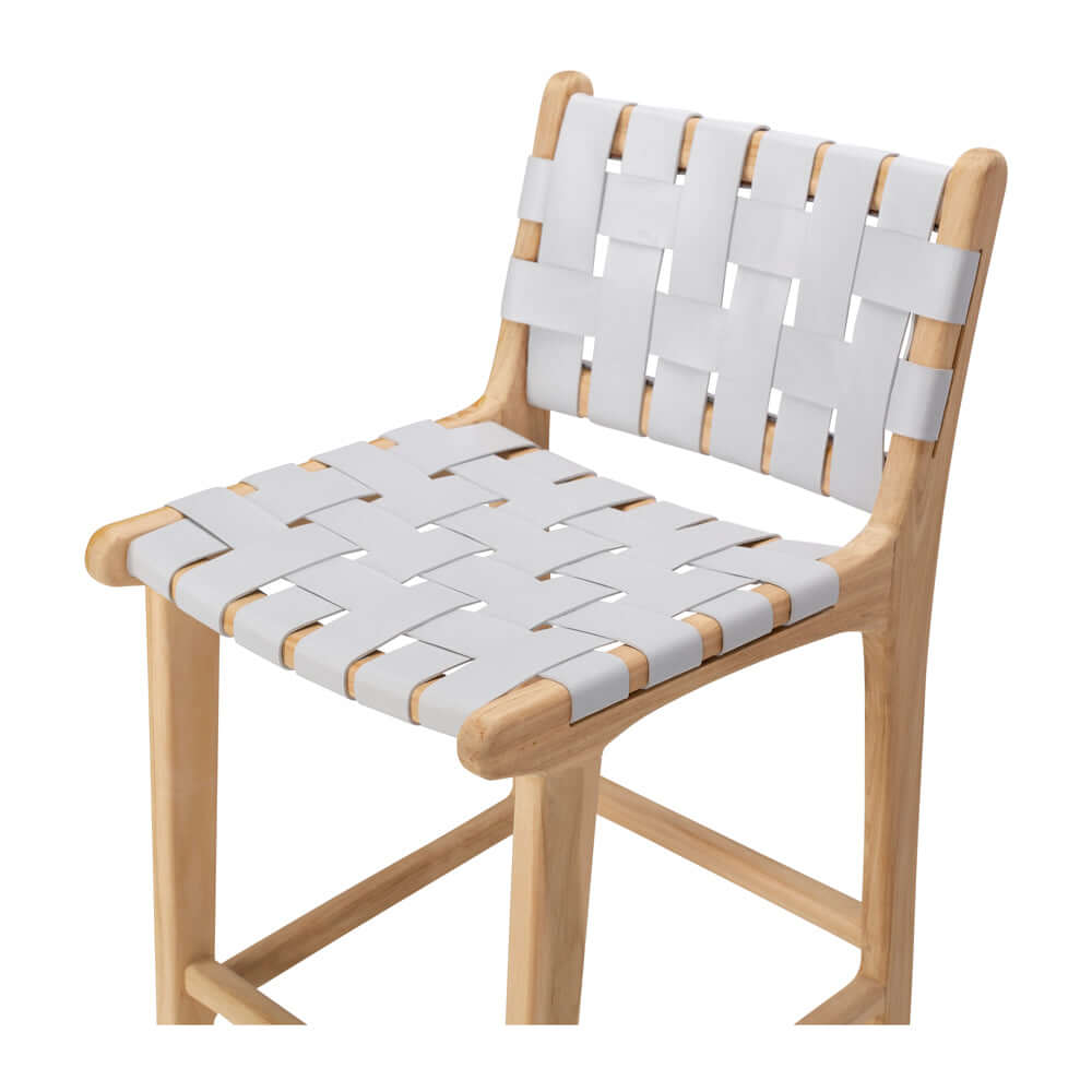 Indo High-back Bar Stool - Duck Egg Grey