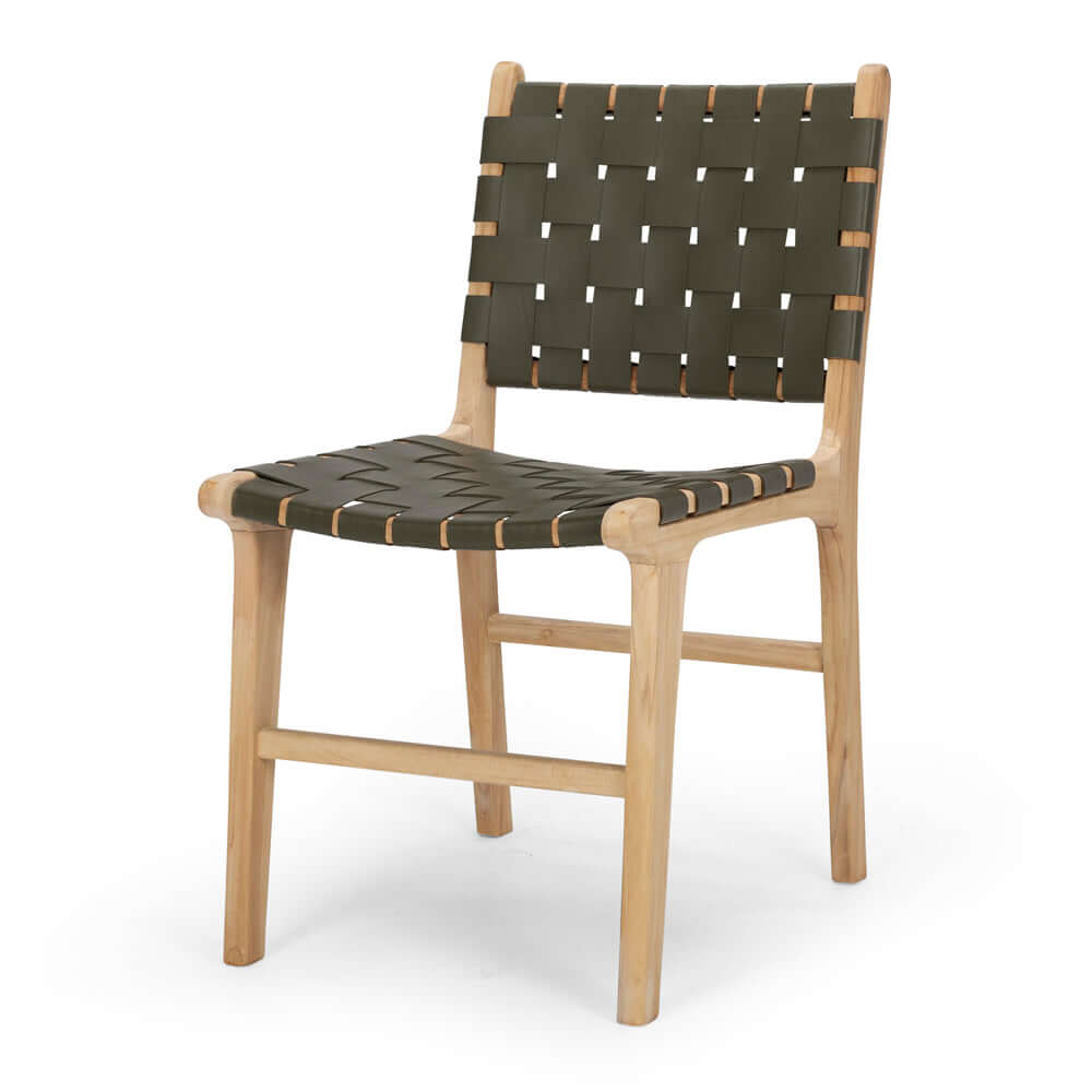 Indo Dining Chair - Olive Green
