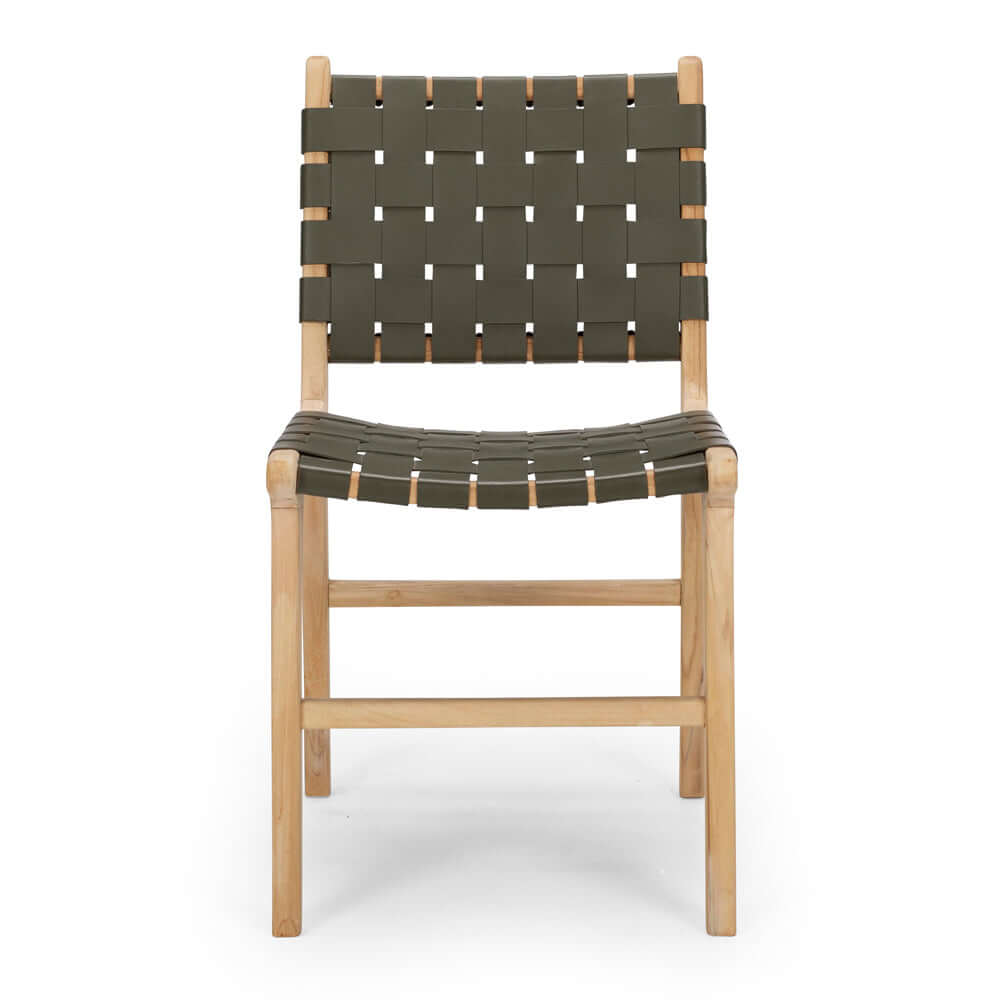 Indo Dining Chair - Olive Green