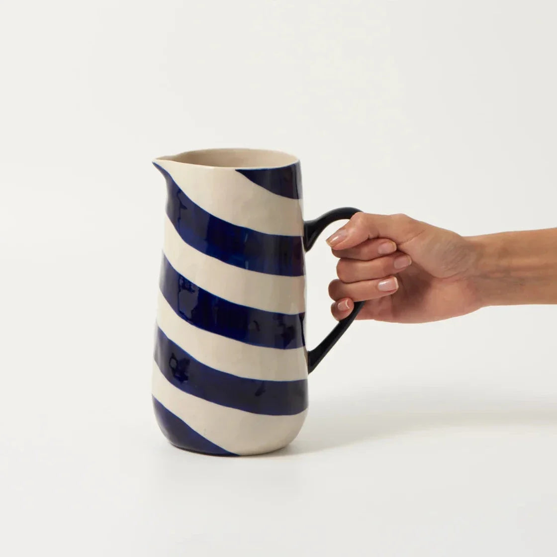 Cabana Stripe Jug Blue