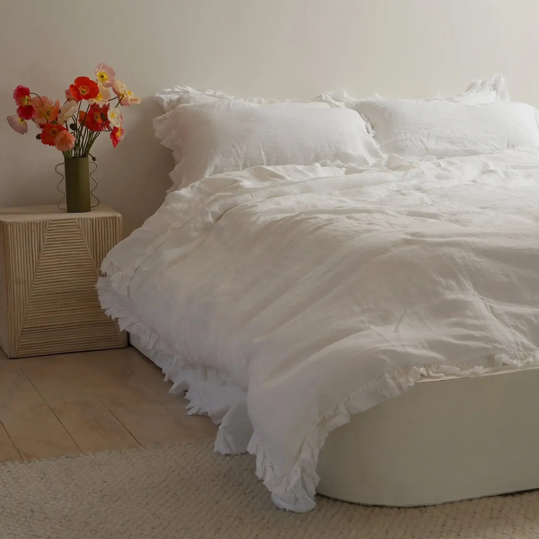 French Flax Ruffle Pillowcases