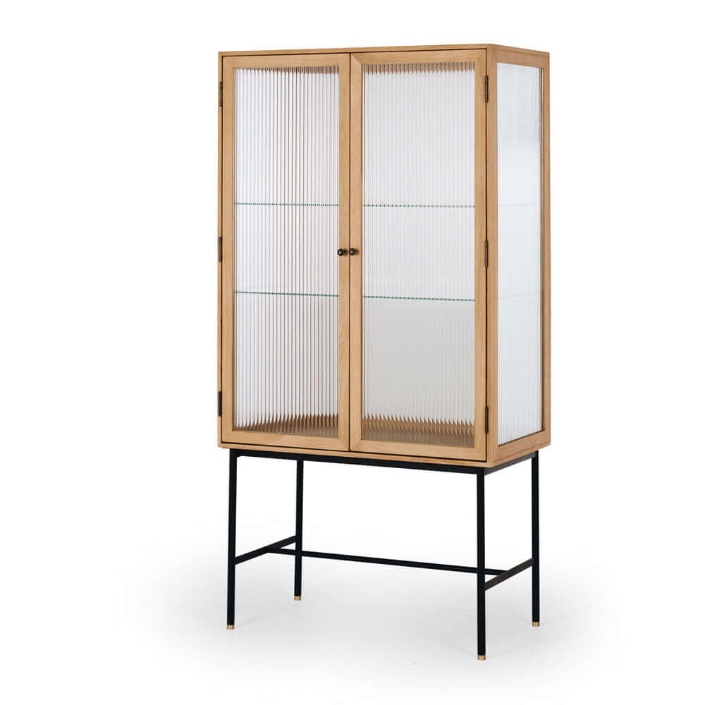 Kobe Oak and Glass Cabinet