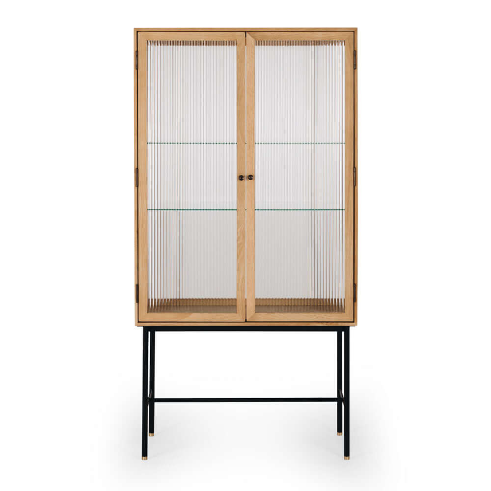 Kobe Oak and Glass Cabinet