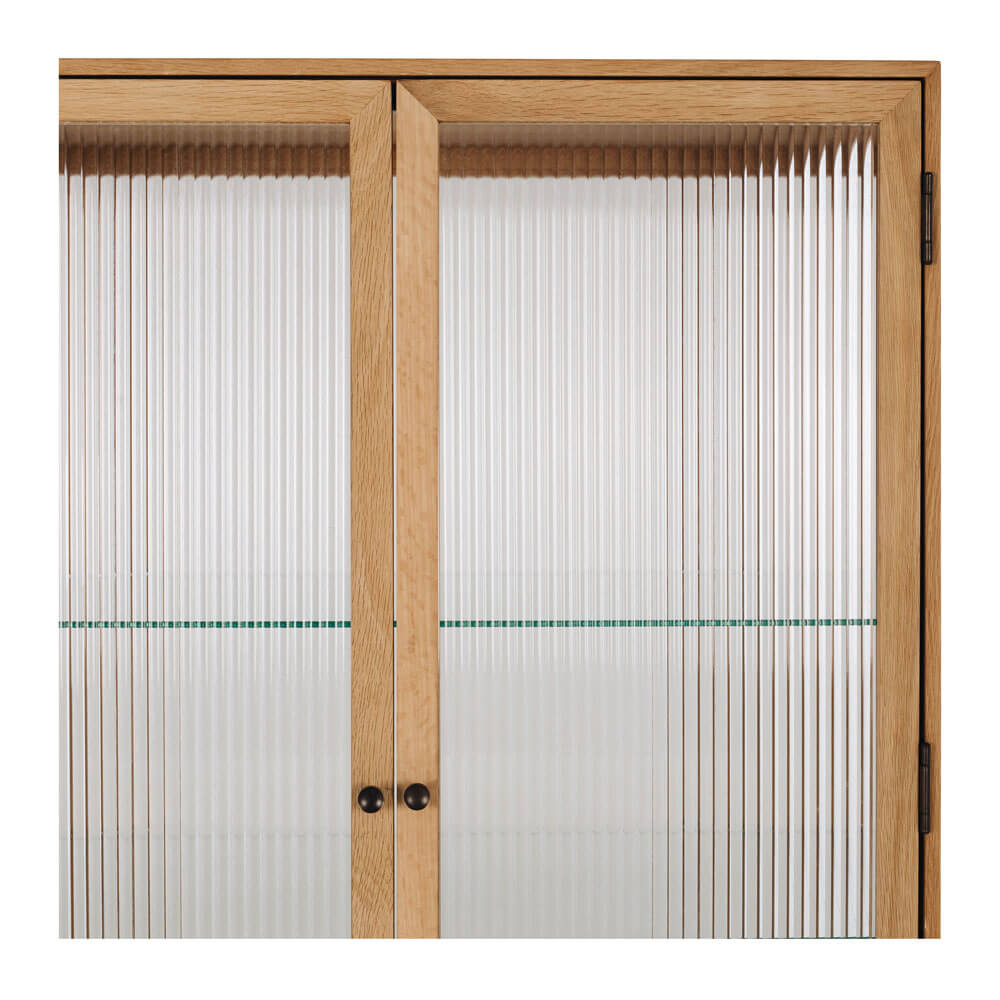 Kobe Oak and Glass Cabinet