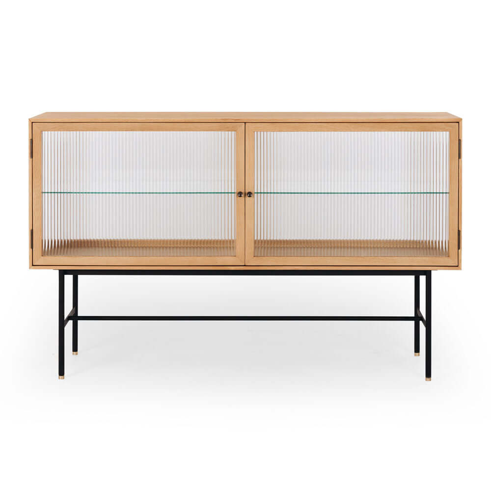 Kobe Oak & Glass Sideboard