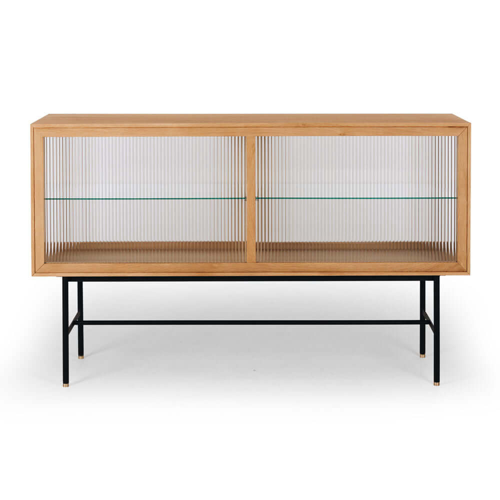 Kobe Oak & Glass Sideboard
