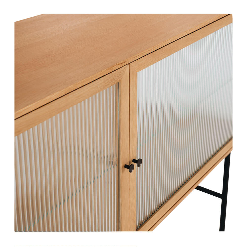 Kobe Oak & Glass Sideboard