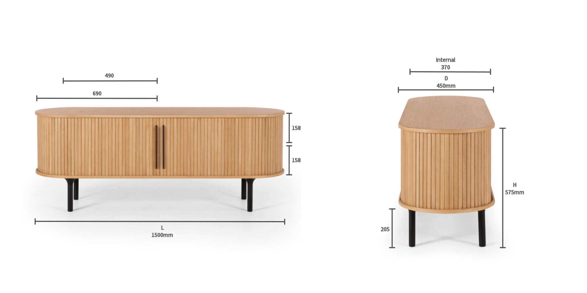 Palliser Oak TV Unit