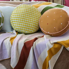 Citrus Seersucker Cushion