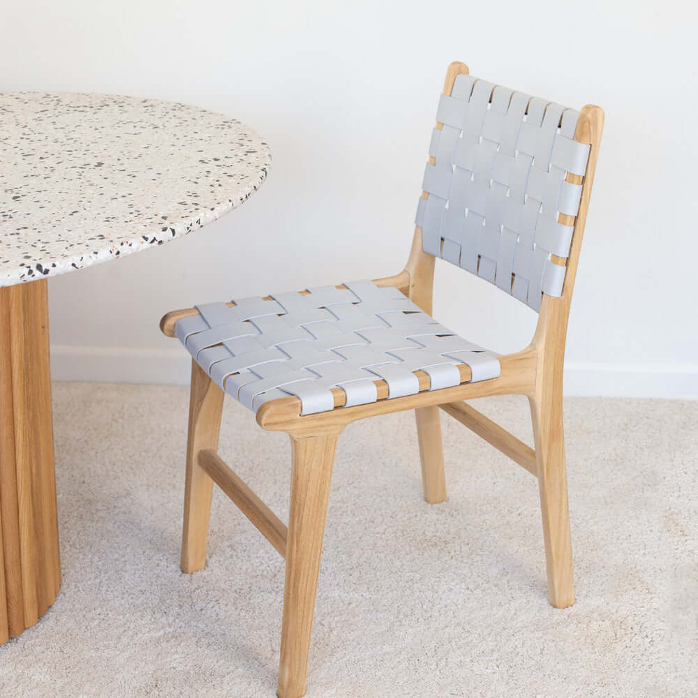 Indo Dining Chair - Duck Egg Grey