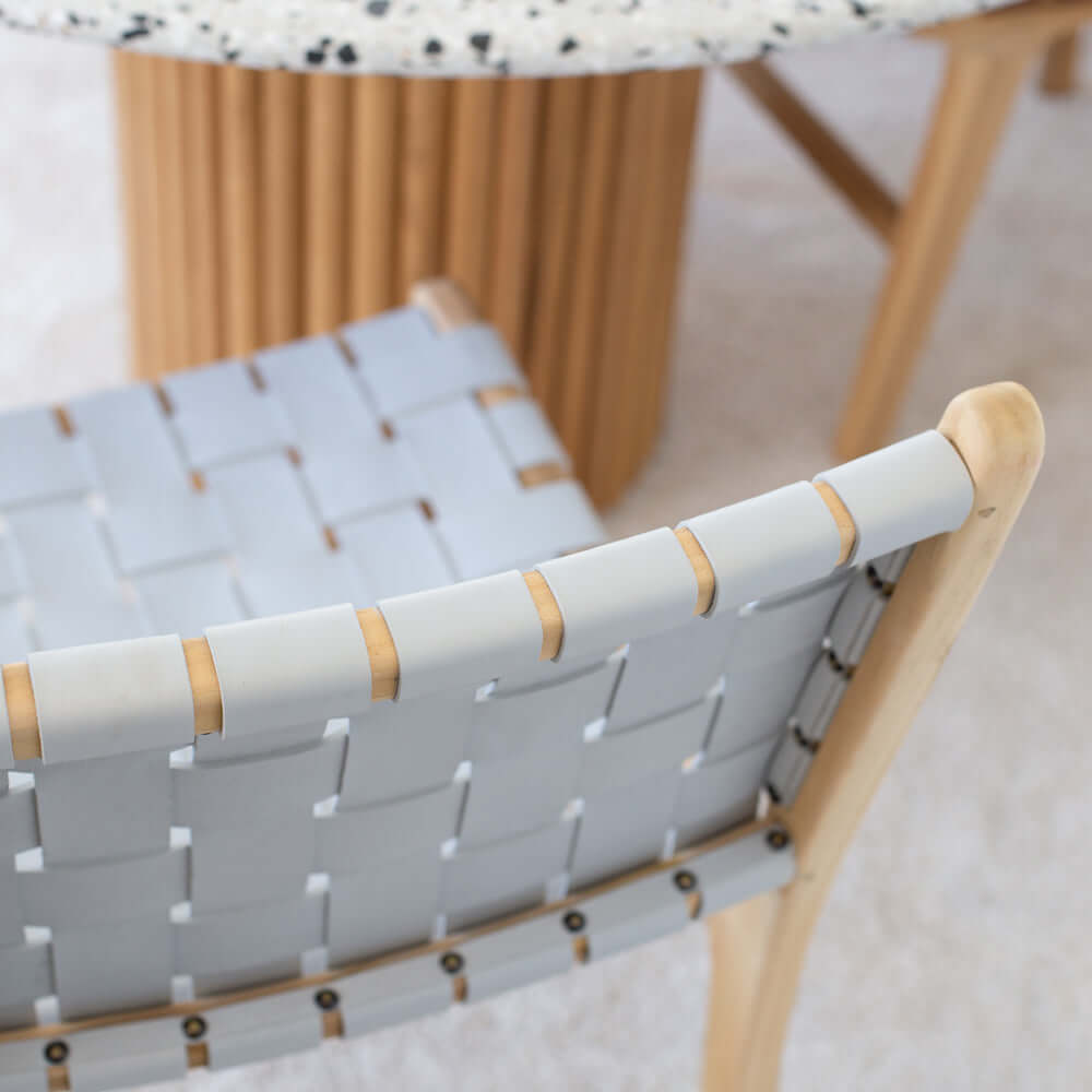 Indo Dining Chair - Duck Egg Grey