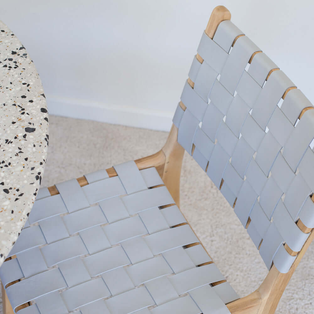 Indo Dining Chair - Duck Egg Grey