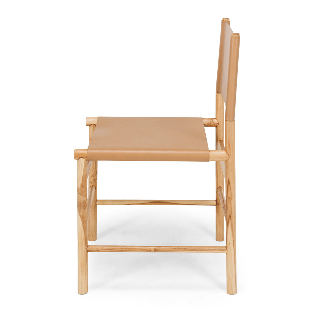 Ned Dining Chair - Saddle Brown