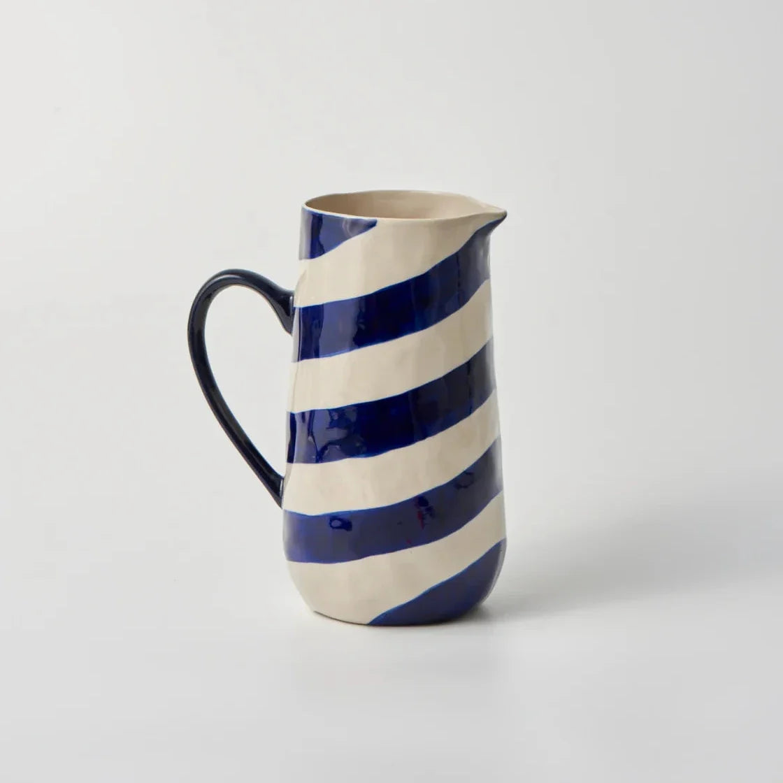 Cabana Stripe Jug Blue
