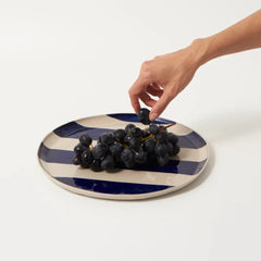 Cabana Stripe Platter Blue