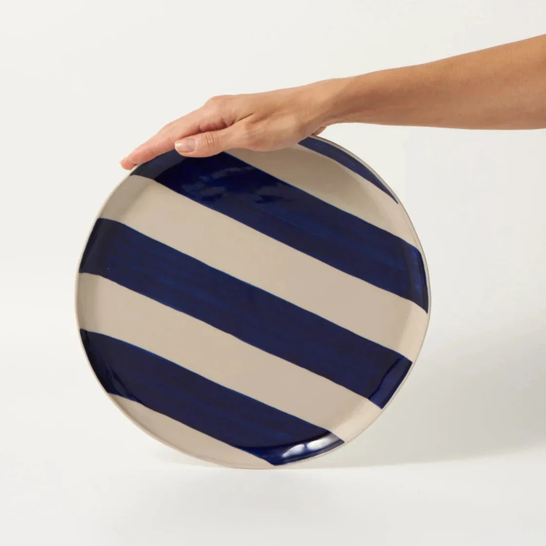 Cabana Stripe Platter Blue