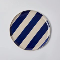 Cabana Stripe Platter Blue