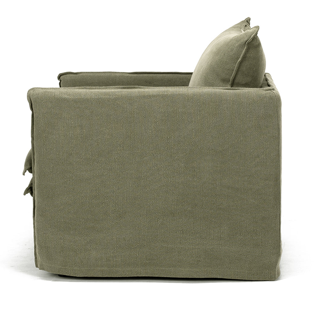 Hamilton Slipcover Armchair - Khaki