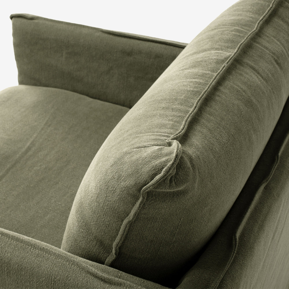 Hamilton Slipcover Armchair - Khaki