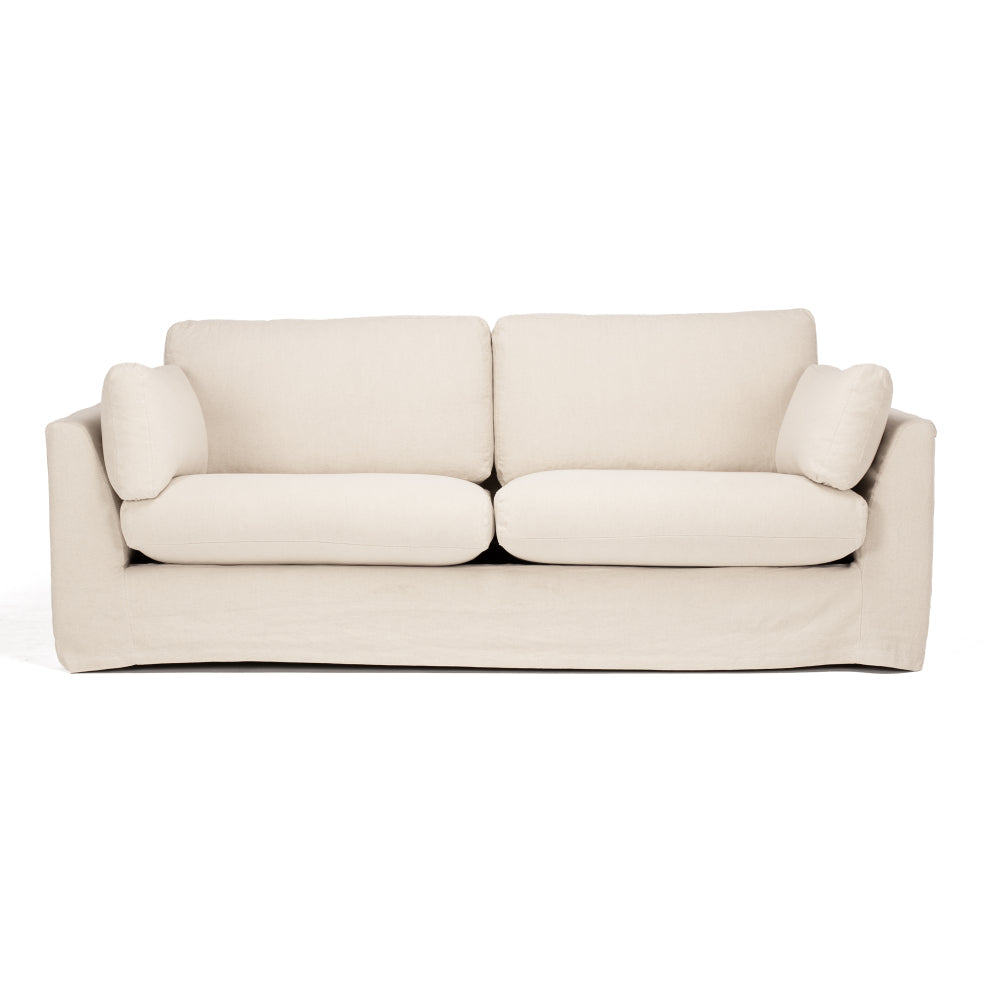 Carson Slipcover 3 Seater Sofa - Oatmeal