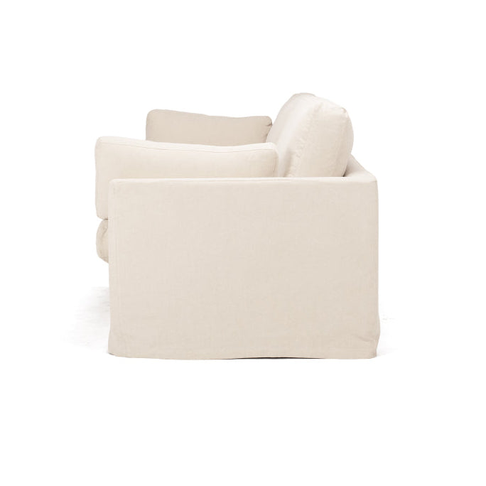 Carson Slipcover 3 Seater Sofa - Oatmeal