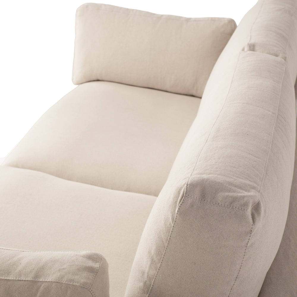 Carson Slipcover 3 Seater Sofa - Oatmeal