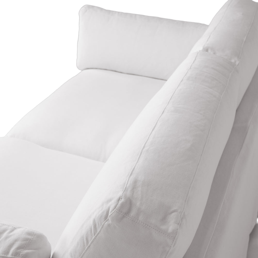 Carson Slipcover 3 Seater Sofa - White