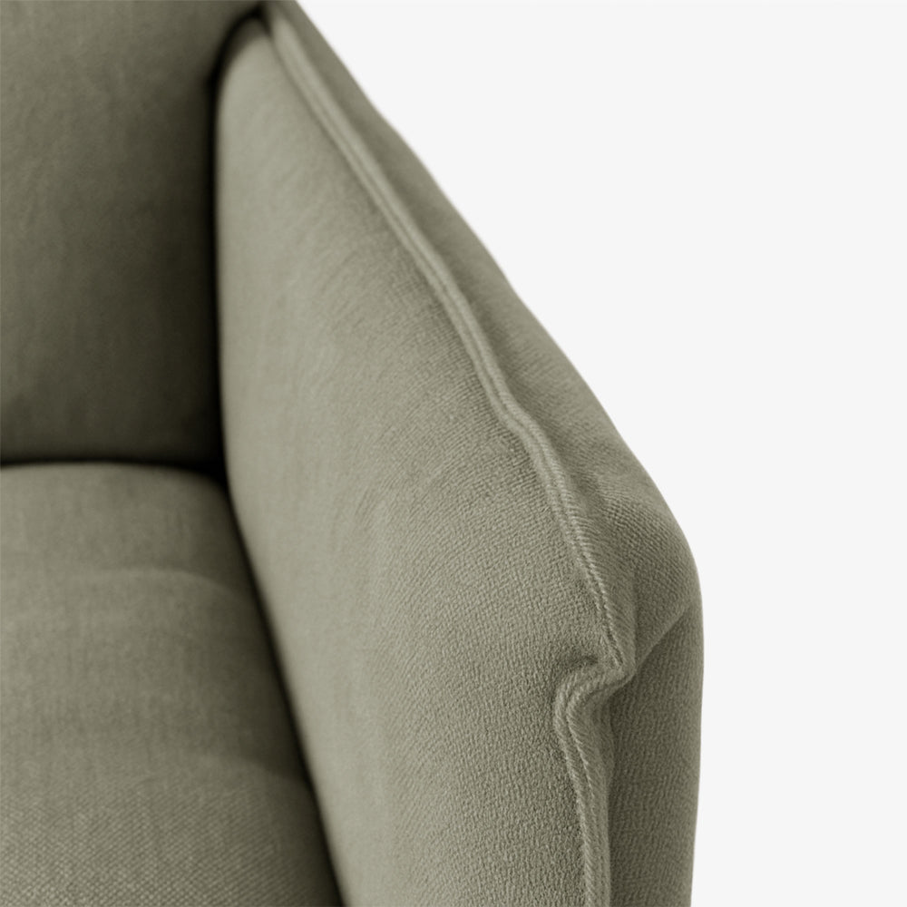 Hamilton 3 Seater Chaise Slipcover Sofa - Khaki (LHF)