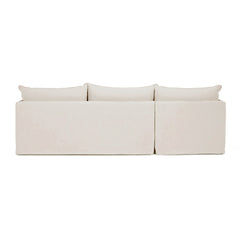 Hamilton 3 Seater Chaise Slipcover Sofa - Oatmeal (LHF)
