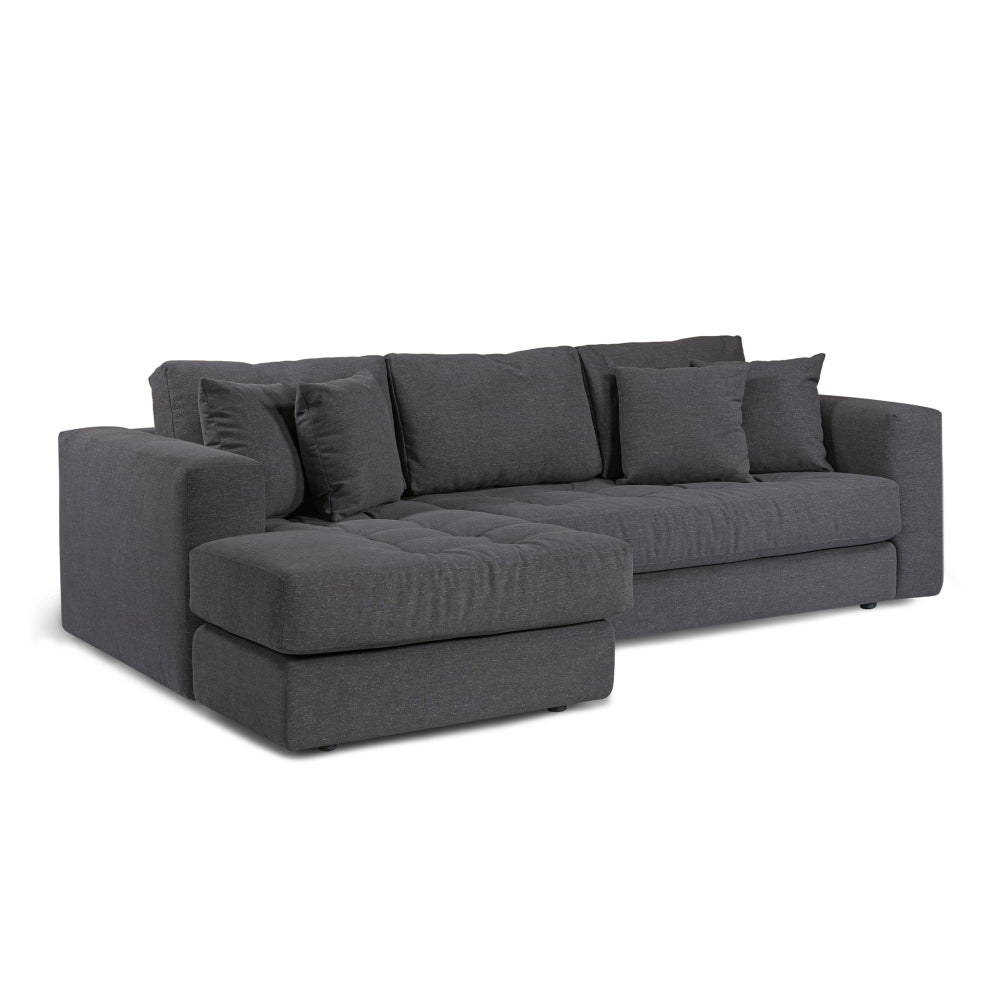 Hugo 3 Seater Chaise - Shadow