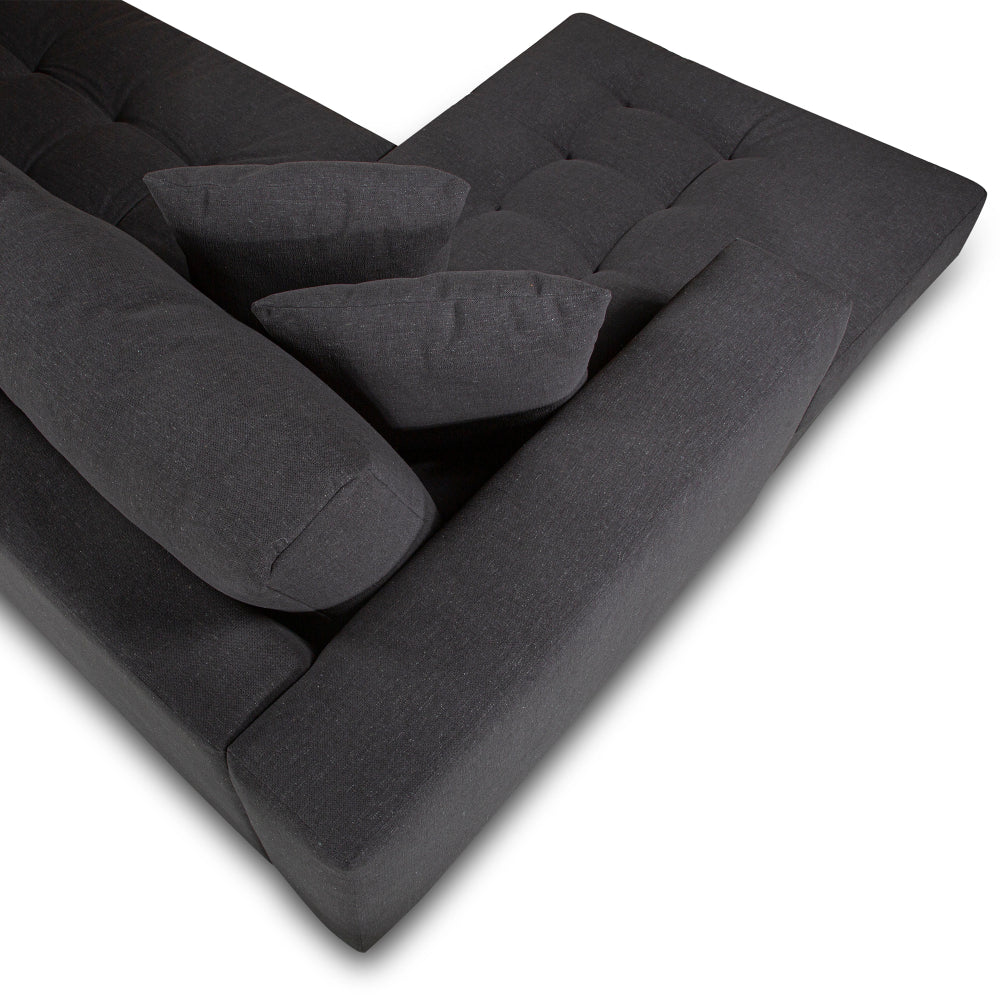 Hugo 3 Seater Chaise - Shadow