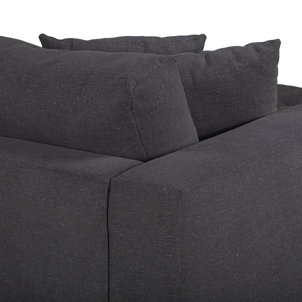 Hugo 3 Seater Chaise - Shadow